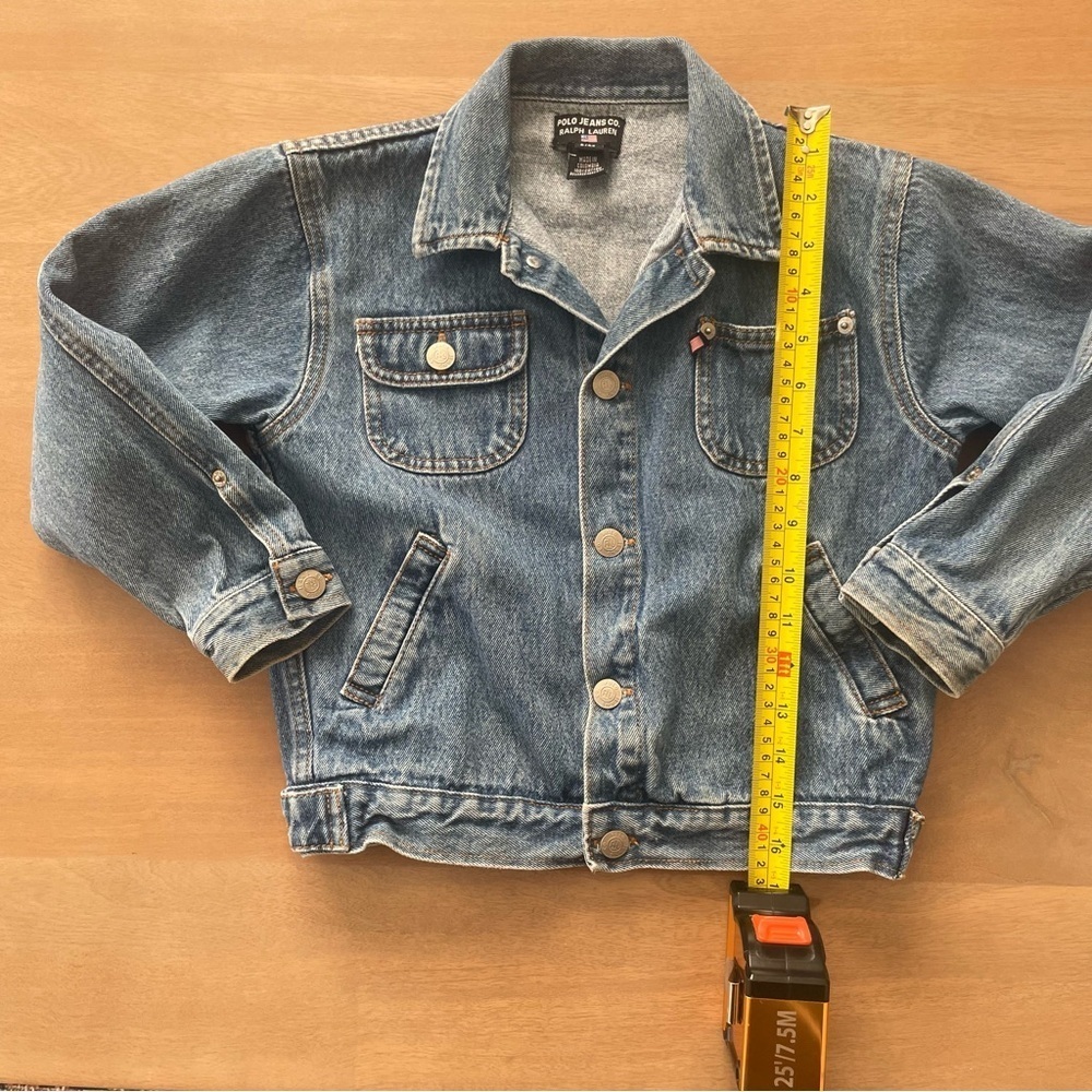 Vintage Polo Jeans Ralph Lauren American Flag Denim Jacket - Picture 7 of 8